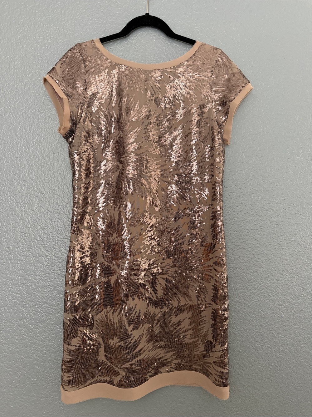 Vince Camuto Sequin Short Sleeve Sheath Dress